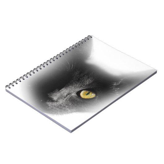 Wellcoda ein mit Augen schwarze Katzen-Freaky Notizblock (Linke Seite)