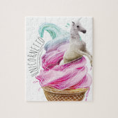 Wellcoda Einhorn Cornetto Spaß-Eiscreme Puzzle (Vertikal)