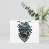 Wellcoda Evil Horror Skull Beängstigend Mask Postkarte (Stehend Vorderseite)