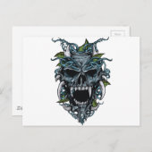 Wellcoda Evil Horror Skull Beängstigend Mask Postkarte (Vorne/Hinten)