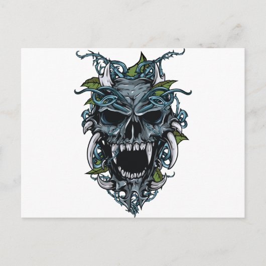 Wellcoda Evil Horror Skull Beängstigend Mask Postkarte (Vorderseite)