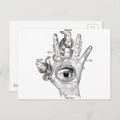 Wellcoda Illuminati Compass Snake Hand Postkarte (Vorne/Hinten)