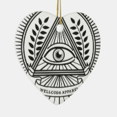Wellcoda KleidIlluminati Verschwörung Keramikornament (Rechts)
