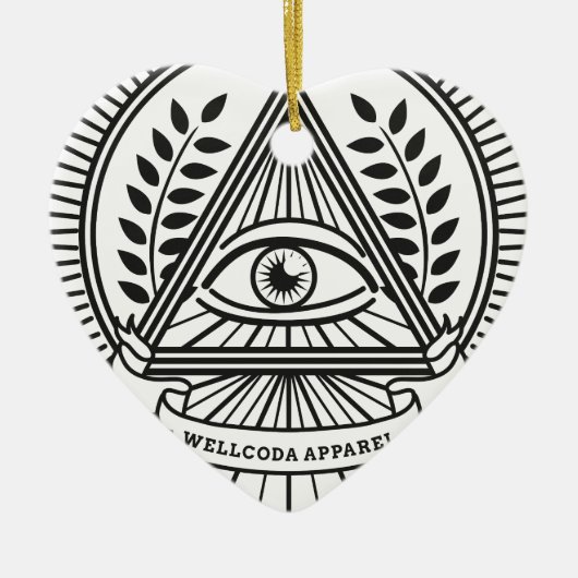 Wellcoda KleidIlluminati Verschwörung Keramikornament (Vorne)