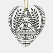 Wellcoda KleidIlluminati Verschwörung Keramikornament (Links)