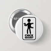 Wellcoda Küken-Magnet-Geld-lustiger Witz Button (Vorne & Hinten)