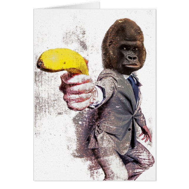 Wellcoda lustige Gorilla-Anzugs-Affe-Banane (Vorne)