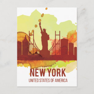 Wellcoda New York City NYC USA Liberty Postkarte