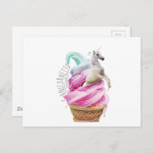 Wellcoda Unicorn Cornetto Schifffahrtsgesellschaft Postkarte (Vorne/Hinten)