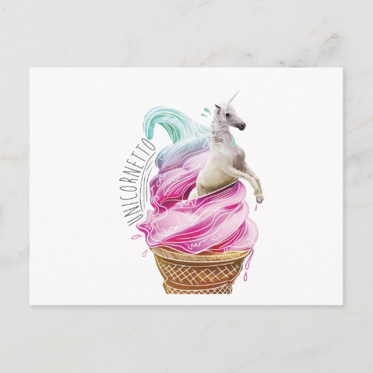 Wellcoda Unicorn Cornetto Schifffahrtsgesellschaft Postkarte (Vorderseite)