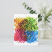 Wellcoda Vibranding Indian Symbol Asian Life Postkarte (Stehend Vorderseite)