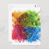 Wellcoda Vibranding Indian Symbol Asian Life Postkarte (Vorne/Hinten)