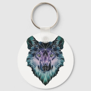 Wellcoda wilde Wolf-Gesichts-Satz-Tierwelt Schlüsselanhänger