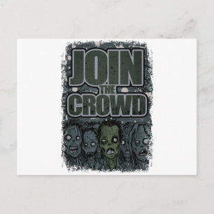 Wellcoda Zombie Monster Crowd Dead Beängstigend Postkarte