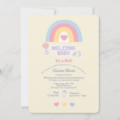 Wellcome Baby Sprinkle Dusche Einladung (Vorderseite)