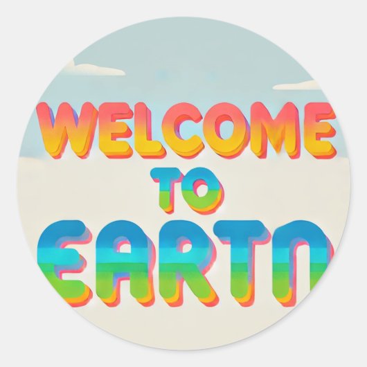 Wellcome to Earth Sticker - Planetentrip für Yo (Vorderseite)