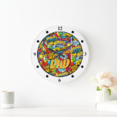 Wellds Best VATER Comic Superhero Mancave Deco Große Wanduhr (Zuhause)