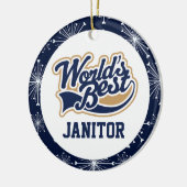 Wellds Bestes Janitor-Geschenk Keramik Ornament (Links)