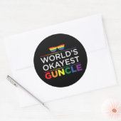 Wellds Gayest Guncle Gay Pride Runder Aufkleber (Umschlag)
