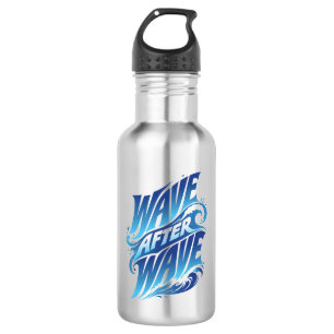 Welle auf Welle Ozeanblauer Sommer Edelstahlflasche