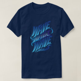 Welle auf Welle | Ozeanblauer Sommer T-Shirt