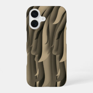 Welle aus brauner und brauner moderner Kunst iPhone 16 Hülle