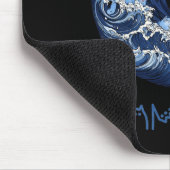 Welle blauer Katzen für Kama Mousepad (Ecke)