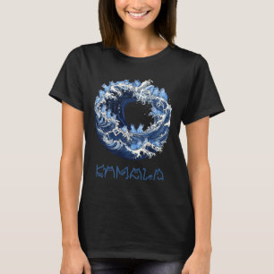 Welle blauer Katzen für Kama T-Shirt