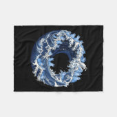 Welle blauer Katzen für Kamala Fleecedecke (Vorderseite (Horizontal))