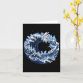 Welle blauer Katzen für Kamala Karte (Gelbe Blume)