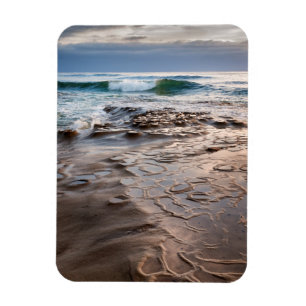 Welle bricht auf dem Strand, Kalifornien Magnet