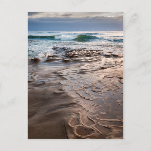 Welle bricht auf dem Strand, Kalifornien Postkarte