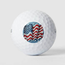 Welle der Freiheit Amerikas Flagge Golfball