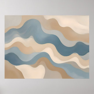 Welle der Kreativität - Abstrakte Wavy Lines Wall Poster