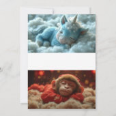 Welle der Liebe: Romantische Waves Heart Wedding I Einladung (Rückseite)