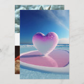 Welle der Liebe: Romantische Waves Heart Wedding I Einladung (Vorne/Hinten)