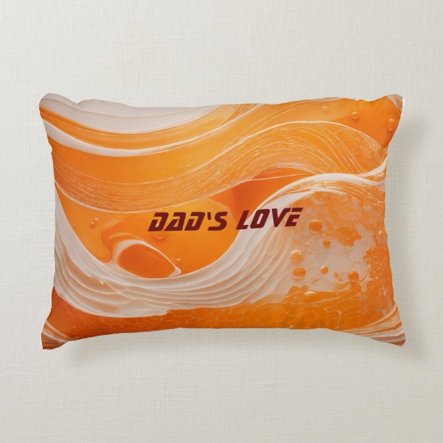"Welle der Liebe: Vaters Freude" Dekokissen (Vorderseite)