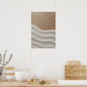Welle der Ruhe - Minimalistisches Muster-Poster Poster (Küche)