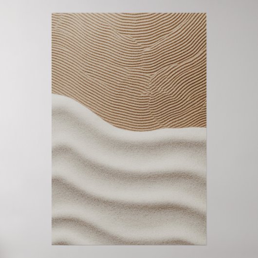 Welle der Ruhe - Minimalistisches Muster-Poster Poster (Vorne)