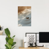 Welle der Ruhe - Minimalistisches Muster-Poster Poster (Heimbüro)