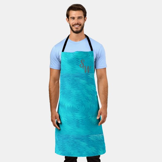 Welle der Türkis- Schürze (Getragen)