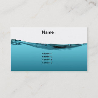 Welle des blauen Wassers Visitenkarte