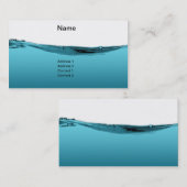 Welle des blauen Wassers Visitenkarte (Vorne/Hinten)