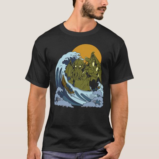 Welle des Cthulhu T-Shirt (Vorderseite)