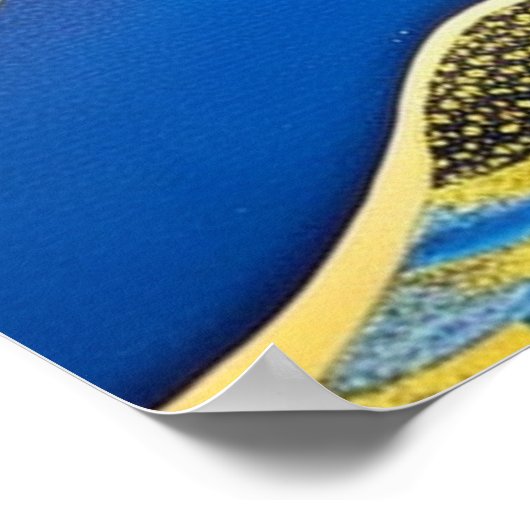 Welle des Farbenplakats Poster (Ecke)