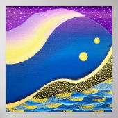 Welle des Farbenplakats Poster (Vorne)