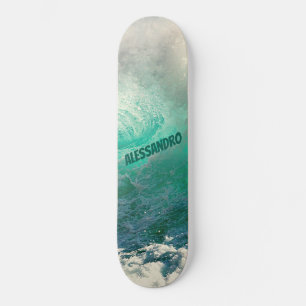 Welle des Meeres und Ihr Name Skateboard