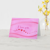 Welle des Roten Herzens, ich Liebe dir Karte (Gelbe Blume)