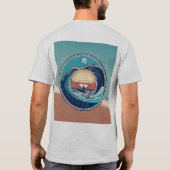 Welle des Wandels: Eine Minimalistische Skizze des T-Shirt (Rückseite)