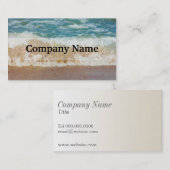 Welle, die auf dem Ufer, Seephotographie Visitenkarte (Vorne/Hinten)